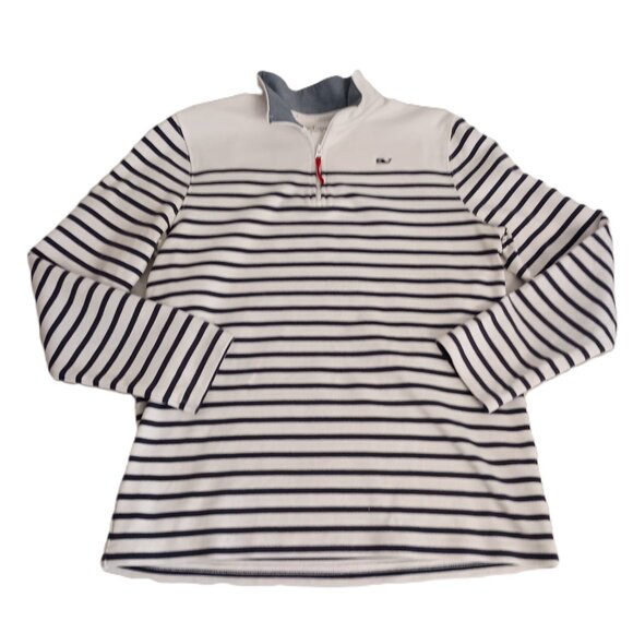 Vineyard Vines 1/4 Zip Stripe Pullover Girls L 16 - Picture 15 of 15